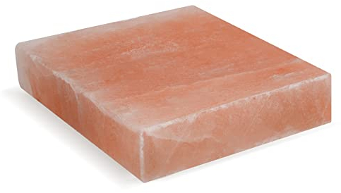DOBADN Himalayan Salt Block Cooking Plate, Square Easy Salt Slab and Grilling Stone for Grilling, Cooking, Serving and Cutting, 8x8x1.5