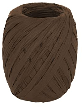 Raphia de papier couleur marron 4mmx30m.
