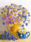 OWN4B Kreuzstich Stickpackungen Vorgedruckt, Blumen in der Vase Bilder 11CT 14,2x18,1 Zoll DIY Stickpackung Set