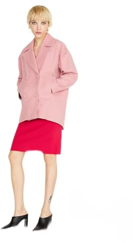 Sisley Giacca Pesante 2boyln027 Dress Coat, Rosa 90k, 48 Donna