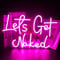 Looklight Let's Get Naked Insegna al neon Rosa LED Luce al neon Lettera Neon Light Sign USB Art Segno a led Wall Decor per camera da letto Home Bar Compleanno Matrimonio Festa di Natale Regalo