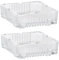 2x Glas Aschenbecher eckig 10 x 10 cm Tisch Ascher Glasaschenbecher Tischaschenbecher