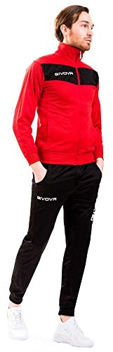 Givova Visa Track Suit 5XL, rot/schwarz
