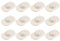 sourcing map Self Adhesive Caster Wheels, Mini Swivel Paste Universal Pulley for Bin Bottom, Trash Can, Electronic (Pack of 12 -White)