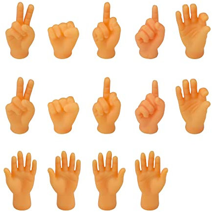 Mini Kleine Hände Fingerpuppen, JANDH 14 Stück Kleine Hände, Gummi Fingerpuppen, Fingerpuppe Lustige, Fingerpuppen für Familien- und Freundestreffen und Interaktion mit Haustieren