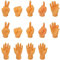 Mini Kleine Hände Fingerpuppen, JANDH 14 Stück Kleine Hände, Gummi Fingerpuppen, Fingerpuppe Lustige, Fingerpuppen für Familien- und Freundestreffen und Interaktion mit Haustieren