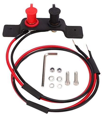 Fockety Battery Jump Post Kit, 1.2m Cable Charging Jumpstart Battery Terminals Relocation Kit, Battery Terminal Relocation Kit, Jump Post Replacement for Can-Am for UTV ATV Car Trucks RV