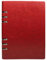 Rot, A5 Größe (17x23cm/6.6x9inch) Leder Ringbuch Notizbuch nachfüllbar Edelstahl Cut-Out Notizblock, 100 Seiten wasserdicht Easy-Open Schalter
