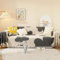 Mesnt Sofahusse 2 Sitzer, Chenille Couchschutz für Haustiere mit Blumenmuster mit Quaste Dunkelgrau, 180x260CM