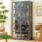 MXBCTMM Vitrine en Verre,Vitrine pour Collection,Vitrine en Verre pour Collection,Grande Vitrine pour Collection,Armoire Vitrine pour Collection,Armoire de Collection,Bamboo+Acrylic Material