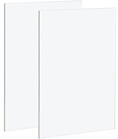 2 Stück A4 klare Acrylplatten – 21x297mm, klare Kunststoff-Acrylplatte, 3mm dick, transparente Kunststoffplatte für Dekoration, Display, Bilderrahmen, Malerei