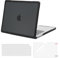 MOSISO Funda Compatible con MacBook Pro 14 Pulgadas 2025-2021 M4 M3 M2 M1 A3112 A3185 A3401 A2918 A2992 A2779 A2442, TPU Suave Bumper Antirrayas Carcasa&Cubreteclado&Pantalla Protector,Negro