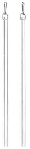 QUARKZMAN 2 Unidades de Varilla de Tirar para Cortinas Transparente de 43cm