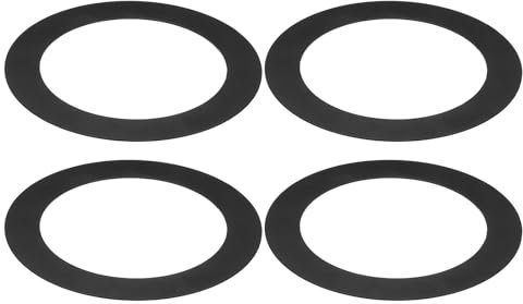 PATIKIL Goof Rings for 4 Inch Recessed Can Lighting Down Light, 4 Pcs Metal Goof Trim Rings Cover, Outer Diameter 6.7-inch, Inner Diameter 4.25-inch, Matte Finish Black,Flush Mount