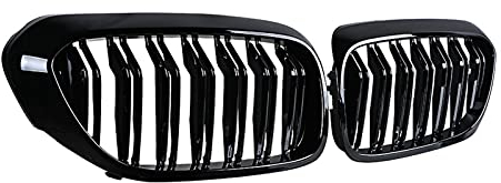 Für BM&W G30 G31 5er 525I 530I 540I 550I M5 mit M-PERFORM&ANCE Black Line KidneyFront Bumper Nierengrill Grill Doppelsteg Sport Kühlergrill
