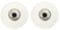 PATIKIL 32mm Safety Eyes,1 Pair Realistic Acrylic Eyes Plastic Half Eyeballs for Masks Halloween Props Art Craft, Silver