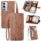 Fertuo Hülle für Oppo A80 5G, PU Leder Handyhülle klappbar Flip Case Tasche mit Kartenfach, Magnet, Ständer und Handschlaufe [Blumen Muster] Schutzhülle Stoßfest für Oppo A80 5G, Braun