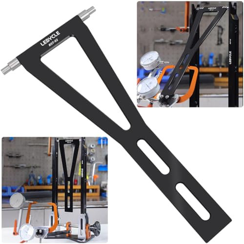 KOBONA Fahrrad-Zentrier-Korrekturlehre, Aluminiumlegierung, tragbare Fahrrad-Positionierungs-Mittellehre, Reparaturwerkzeuge for Felgen-Zentrierständer