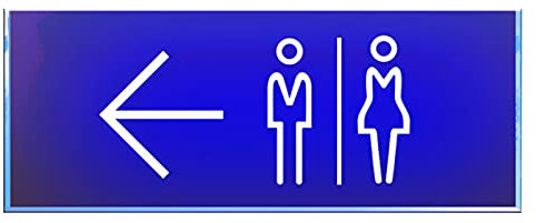 LED Toilette Segno Destro con Freccia Bagno Toilette Display Luce per Conformità LED Segno Luce per Bagni ADA Compliant Sign