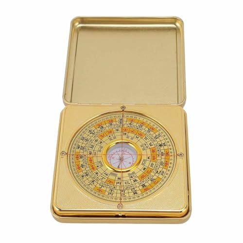 Feng Shui Luo-Pfanne, präzises Eisen mit umklappbarem Deckel, Feng Shui-Kompass zum Erlernen von Wohn-Feng Shui
