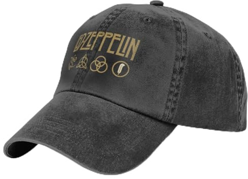 Heavy Metal LEDs Musik Denim Baseballkappe Rock Zeppelined Outdoor Sport Hut Sommer Frauen Männer Mode Sonnenfest Baseballkappe Geschenk