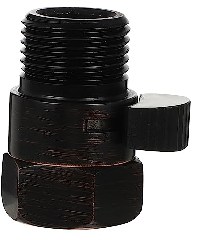 Gatuida Garden Hose Shut Off Valve Shower Stop Valve Brass Flow Control Water Pressure Reducer Hand Held Sprayer Shower Head