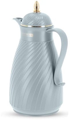 Royalford Vacuum Flask | Vacuum Insulated Tea Carafe 1000ML | Heat & Cold Retention, Thermal Insulated Airpot | Insulated jug Preserves Flavor & Freshness, Household Office Hot Water Kettle Pot, Grey