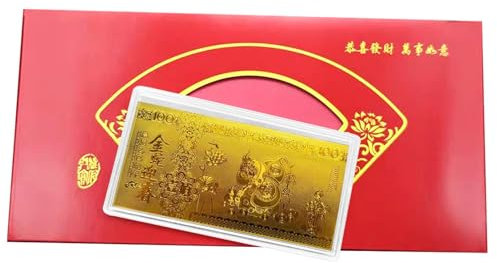 Chinesisches Jahr Gold Gedenkbanknoten - Schlange Jahr Herausforderung Banknote Goldfolie Gedenkbanknote - Dekorative Glücksbanknote Kompaktes Andenken Banknote für Neujahr
