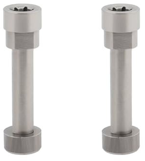 Create idea Lot de 2 charnières métalliques à vis pivotantes compatibles avec B-ose QuietComfort QC35 - Pièces de réparation de casque pour mécanisme de rotation des oreillettes - Argenté