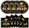 40Pcs Graduation Plates and Napkins 2025 Party Supplies, Class Of 2025 Disposable Black Gold Tableware Set for Congrats Grad Party Decorations (Graduation)