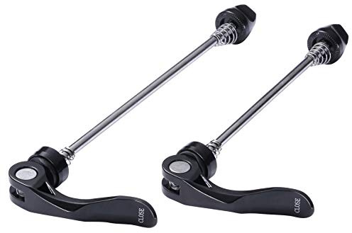 Wheel Hub Quick Release Skewer Set (Front & Rear) for MTB,1 Pair,Black