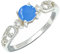 SILVERNROCK Blauer Chalcedon-Ring aus massivem 925er-Sterlingsilber, Stein-Bandring, handgefertigt, für Herren und Damen, Schmuck ERG1237CF_59 (18.8)