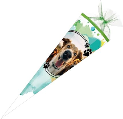 Schultüte / Zuckertüte / 85cm / eckig / Hunde