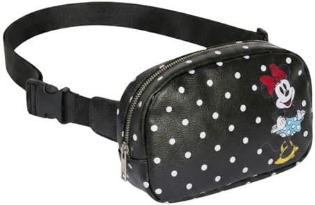 Disney Womens Belt Bag Crossbody Fanny Pack Waist Mickey Minnie Mouse, Minnie Mouse Polka Dot, One Size