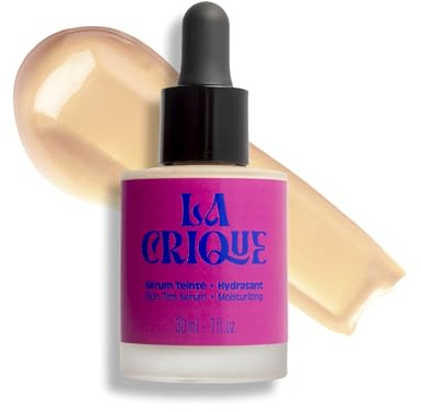La Crique - Feuchtigkeitsspendendes Tönungsserum, 30 ml – trockene bis sehr trockene Haut – natürliches Glowy Finish – mit Hyaluronsäure – 99 % natürlich – vegane Pflege – 00 Porzellan