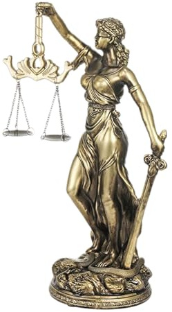 Justitia Schreibtischstatue | Kunstharz Skulptur | Anwaltskanzlei Statue Dekoration,Für Bücherregal Fensterbank Bücherregal Schminktisch Nachttisch Nachttisch Arbeitszimmer Schlafzimmer Wohnzimmer Hau