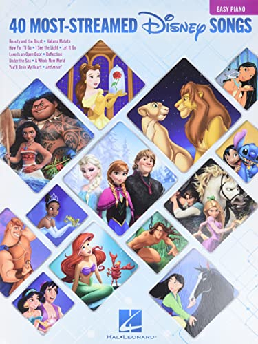 The 40 Most-Streamed Disney Songs für Klavier | Einfaches Piano Notenbuch für Kinder und Anfänger | Disney Songbook mit bekannten Filmhits | Klavier ... Sammlung mit Liedtexten: Easy Piano Songbook