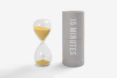 15 Minute Timer: An Elegant Hourglass Sand Timer Which Measures 15 Minutes Precisely from the Start of Each Turn