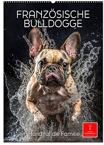Französische Bulldogge - ein Hund für die Familie (Wandkalender 2025 DIN A2 hoch), CALVENDO Monatskalender