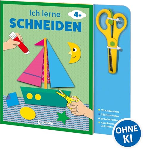 Ich lerne schneiden (Boot): Bastelbuch mit kindersicherer Schere für Kinder ab 4 Jahren