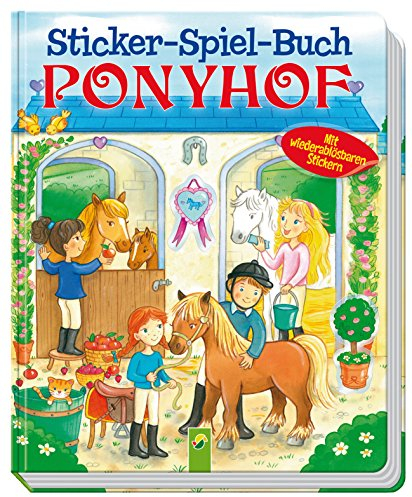 Sticker - Spiel - Buch Ponyhof: Mit wiederablösbaren Stickern