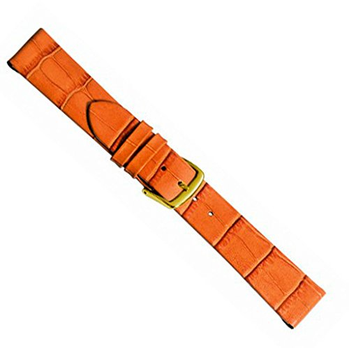 Herzog Louisiana Clip Uhrenarmband Kalbsleder Orange 20473G, Stegbreite:16mm