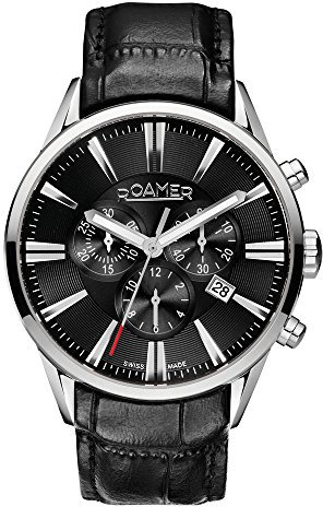 Roamer Herren-Armbanduhr Superior Chronograph Quarz Leder 508837 41 55 05