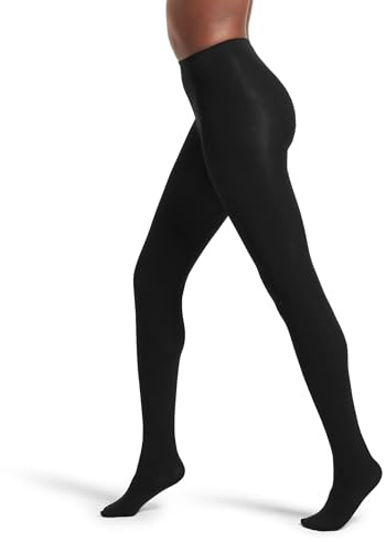 No nonsense Women's Super Opaque Control-Top Tights, Black, Small