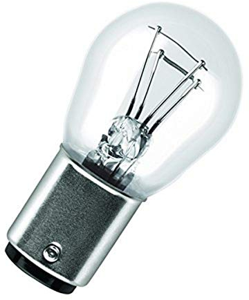 OSRAM ORIGINAL P21/5W Halogen, Nebelschluss-/Brems-/Schluss- und Rückfahrlicht, 7537, 24V LKW, Faltschachtel (10 Stück)