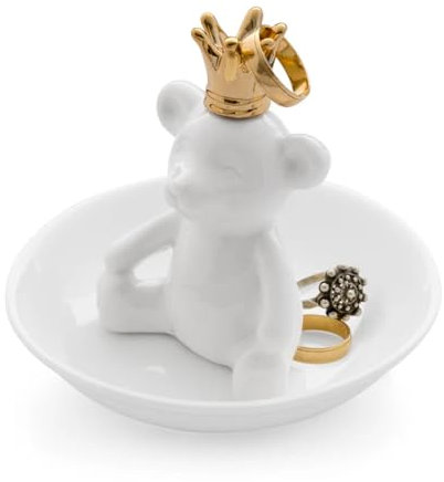 balvi - The King Ringhalter aus Keramik. Ablagefläche für Ringe und Schmuck. Aus Keramik hergestellt.