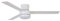 Bayside Lagoon CTC Ceiling Fan with Lighting Very Flat Ceiling Fan Diameter 132 cm White