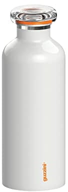 Guzzini - On The Go, ENERGY, Bouteille de voyage thermique - Blanc, Ø 7.3 x h21.2 cm | 500 cc - 11670011