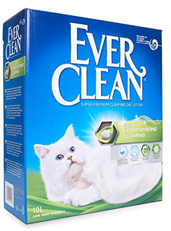Ever Clean Extra Strong Clumping Cat Litter Scented 10L Extreme Premium Lock In Odour Triple Ultra Action Deodorizer And Feline Natural Freshness Self Cleaning, Fresh And Hygienic