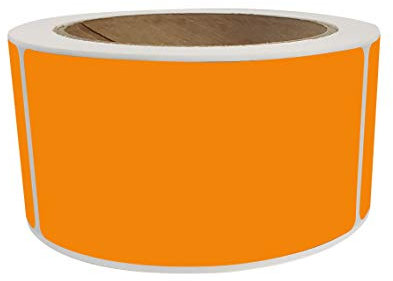Royal Green Pegatinas Rectangulares Naranjas Neón 10cm x 5cm (100mm x 51mm) Etiquetas Adhesivas de Colores 250 Unidades